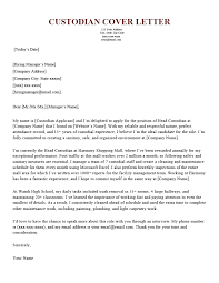 Custodian Cover Letter Sample Tips Resume Genius