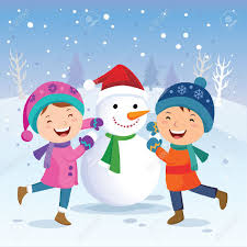 Wie entsteht eine schneeflocke, welchen schnee braucht man zum schneemannbauen und was ist. Winterspass Kinder Bauen Schneemann Winterferien Lizenzfrei Nutzbare Vektorgrafiken Clip Arts Illustrationen Image 48445797