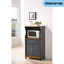Here's a reminder of what we started with…we love the transformation! Modern Microwave Kitchen Cart W Drawer 2 Door Cabinet Mobile Organizer Storage Ebay