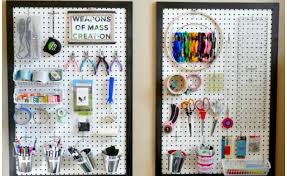 Check out our craft room pegboard selection for the very best in unique or custom, handmade pieces from our there are 206 craft room pegboard for sale on etsy, and they cost $114.95 on average. Easy Framed Peg Board For Craft Supplies Craft Room Challenge
