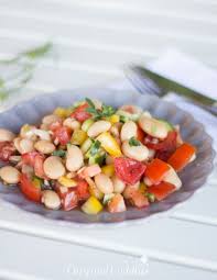 Salat Aus Dicken Weissen Bohnen Veganer Salat Essen Salat