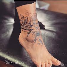 Instagram Fotografi Chik Tattoo 3 Kasim 2018 15 06 Flower Leg Tattoos Tattoos Anklet Tattoos