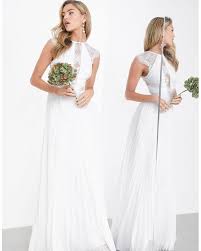 Maybe you would like to learn more about one of these? Asos Spitze Ruby Hochzeitskleid Mit Plissiertem Rock Und Oberteil Mit Feiner Spitze In Weiss Lyst