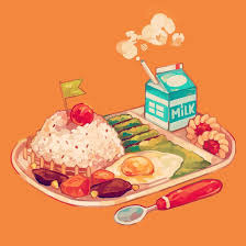 Lunch Field By Reikureii Food Illustration Art Food Cartoon Food Drawing