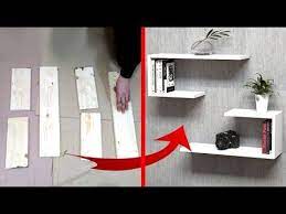 من لوح خشب ب 40 ج طريقة عمل رفوف مودرن بنفسك في المنزل modern shelving youtube diy decor modern furniture living room decor