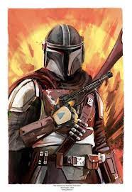new artist signed mandalorian print 13x19 archival etsy star wars pictures star wars artwork star wars universe