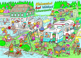 wimmelbild enzi vom kleinenzhof camping mit hallenbad freibad sporthalle streichelzoo framilienfreundlich wimmelbild bilder streichelzoo