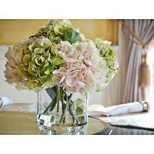 See more ideas about arrangement, flower arrangements, hydrangea vase. Faux Hydrangea Arrangement Hydrangea Arrangements Flower Arrangements Beautiful Flower Arrangements