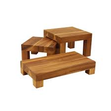 T G Wooden Table Riser 250mm Wooden Tables Wooden Food Buffet Display
