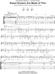 Sweet dreams chords marilyn manson. Marilyn Manson Sweet Dreams Are Made Of This Guitar Tab In C Minor Download Print Sku Mn0086059