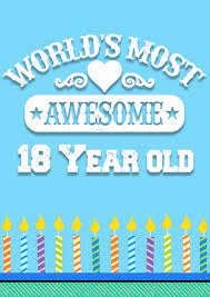 Celebrate someone's day of birth with 18th birthday cards & greeting cards from zazzle! 18th Birthday Card Free Printable Birthday Cards Quick Easy Printbirthday Cards