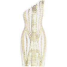 Herve Leger Luan Lace Up Beaded Bandage Dress White Beaded Dress Lace Up Bodycon Dress Beaded Cocktail Dress