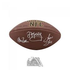 Jim Kelly Andre Reed Thurman Thomas Autographed Wilson Football