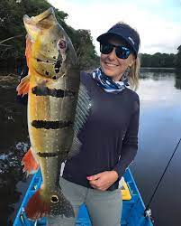 Fishing Moment Peacock Bass Fishing Yes These River Fishing Trips Are Interesting To Me Bass Fishing Fishing Women Bass Fishing Boats