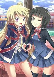 kiniro mosaic karen and shinobu art by mysticswordsman zerochan