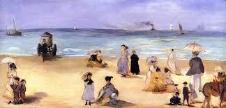 On The Beach At Boulogne By Edouard Manet Hand Painted Oil Painting Beach Scene Painting Edouard Manet Manet