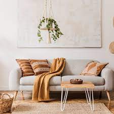 Fit folding doors between living room and kitchen find warm neutral paint for walls and carpet to match decide on simple roman blinds for square bay How To Decorate A Neutral Living Room
