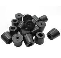 Round Rubber Feet with Washer - 3/4” H x 1” D Tapered Rubber Feet with  Steel Washer - Rubber Feet for Furniture - Rubber Feet for Electronics -  Rubber ...