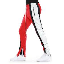 Black And Red Joggers Womens Red Black White Color Block Track Pants 5 0 Womens Athletic Outfits Mens Clothing Styles Red Joggers