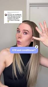 Replying to @longviewfarmms you can condition your hair when you use K18 💜  #skincare #skincaretips #k18results #hairtok