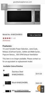 kitchenaid microwave hood combination