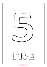 Color by number printables are so much fun! Printable Number 5 Five Coloring Page Pdf For Kids