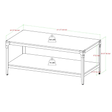 Rustic country oak coffee table with four connected legs. Manor Park Rustic Farmhouse Coffee Table Walmart Canada