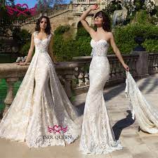However, the task is made easier when you know what kind of lace best suits you. Embroidered Lace Wedding Dress 2020 Detachable Train Spanish Bride Dresses Vintage Vestidos De Novia Sweetheart Neckline W0523 Wedding Dresses Aliexpress