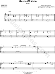 Betacustic Queen Of Mean Easy Sheet Music Piano Solo In G Minor Download Print Easy Sheet Music Piano Music Sheet Music