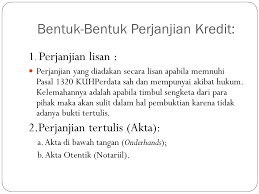 Materai bukan syarat sah perjanjian. Perjanjian Kredit Bank Dan Batasan Batasan Dalam Pemberian Kredit Ppt Download