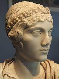 Portrait Bust Of A Roman Woman With Hair Styled After The Empress Faustina 140 150 Ce Marble Roman Hairstyles Roman Sculpture Ancient Rome