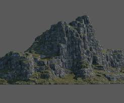 Artstation Green Mountain 3d Model In 2020 Green Mountain 3d Model Zbrush