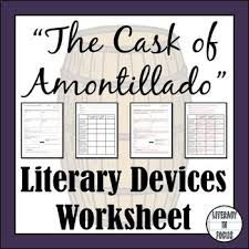 Cask Of Amontillado Activities Cask Halloween Resources Literary Devices