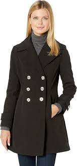 Ivanka Trump Womens Double Breasted Softshell Jacket With