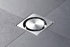 Geberit Floor Drain The New Compact Design Solution In The Floor The Drain Is Only 80 X 80 Mm In Size And Thus Smaller T Floor Drains Flooring Shower Drain