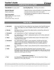 To answer this question, all 13 states came together and their efforts resulted in the constitution. 06 01 Jbf Judicial Branch In A Flash Pdf Teachers Guide Judicial Branch In A Flash Time Needed One Class Period Materials Needed Student Worksheets Course Hero