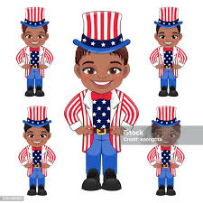 Cartoon Patriotic Boy Graphic Stock Illustration