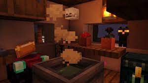 This tutorial will show you my process as i put together the interior of the. Minecraft Witch Hut Interior Minecraft Interior Design Witch Hut Minecraft Room
