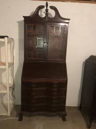 Upright secretary desk is easy to incorporate into any space. Auction Ohio Vintage Secretary Desk