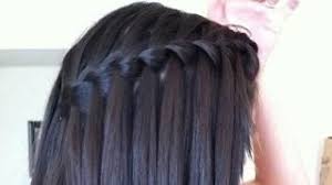 As you french braid, add new hair to the top section, then drop the hair of the bottom section. Easy Waterfall Braid Hair Tutorial For Straight Curly Hair Youtube