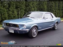 1968 Ford Mustang Coupe 1968 Ford Mustang Coupe Brittany Blue Metallic Black Vinyl Photo 2 Ford Mustang Coupe Ford Mustang Mustang Coupe