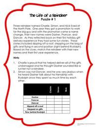Printable logic puzzles for kids. Holiday Theme Logic Puzzles 3 Included Logic Puzzles Holiday Math Logic