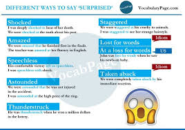 Different Ways To Say Surprised English Language Learning Other Ways To Say Learn English