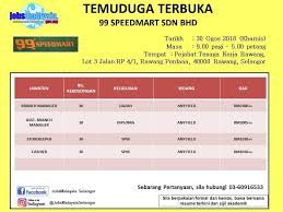 Beliau telah berjaya menubuhkan 8 pasar mini di sekitar bandar klang, selangor pada hujung tahun 1990an walaupun. Jmp Rawang Temuduga Terbuka Syarikat 99 Speedmart Sdn Facebook