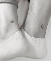 Sun And Moon Ankle Tattoos Small Shoulder Tattoos Tattoos Trendy Tattoos