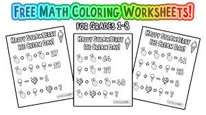 Most worksheets have an answer key attached on the second page for reference. Free Math Coloring Pages For Grades 1 8 Mashup Math