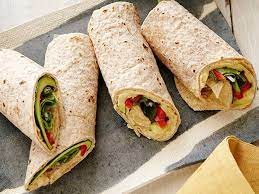 Hummus And Grilled Vegetable Wrap Recipe Food Network Recipes Recipes Wrap Recipes
