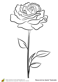 coloriage jolie rose saint valentin stylisee flower drawing roses colors ninjago