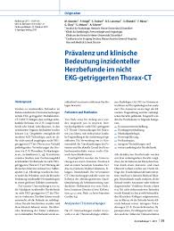 Berücksichtigung von körperlichen befunden und einflussnehmenden faktoren auf die. Pdf Pravalenz Und Klinische Bedeutung Inzidenteller Herzbefunde Im Nicht Ekg Getriggerten Thorax Ct Grace Choy Academia Edu