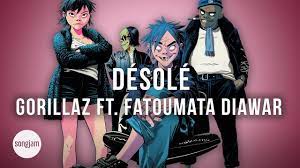 Gorillaz Desole Ft Fatoumata Diawara Official Karaoke Instrumental Songjam Youtube